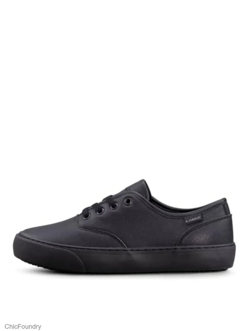 Slip-Resistant Leather Work Sneakers for Women Lace-Up Comfort